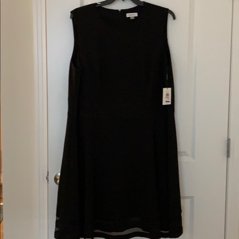 NWT Calvin Klein Black Sleeveless Dress 22W